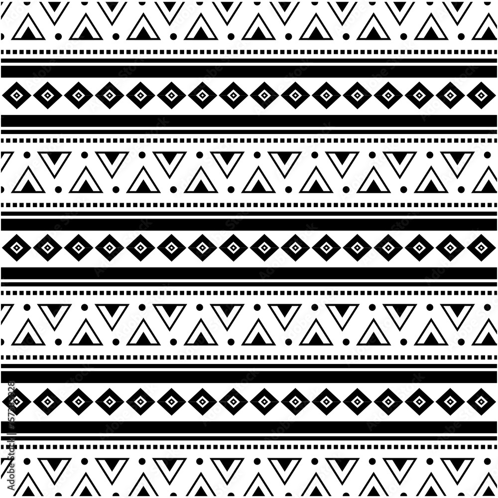 boho style background. black and white design. vector illustration