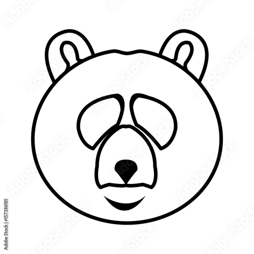 bear grizzly animal beast predator image vector illustration