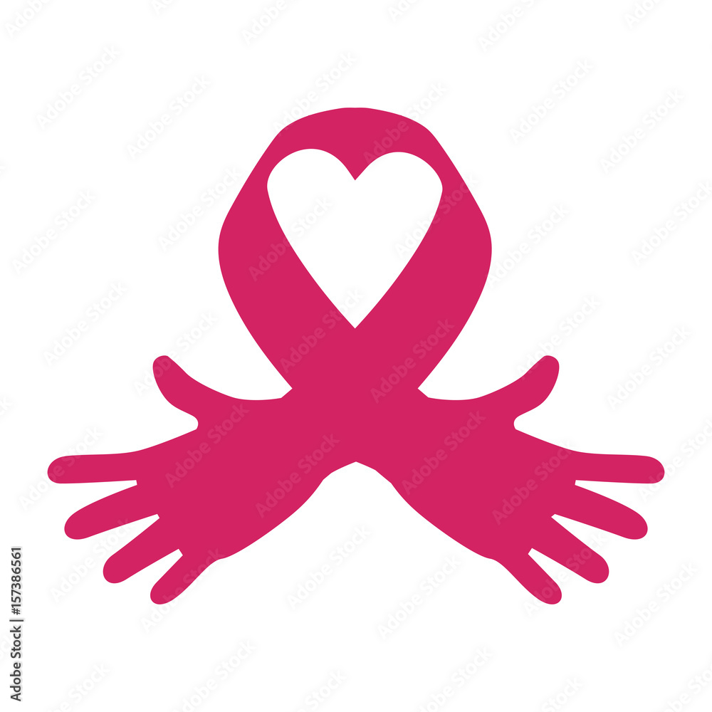 Ribbon cancer symbol icon vector illustration graphic design Ribbon cancer symbol icon vector illustration graphic design