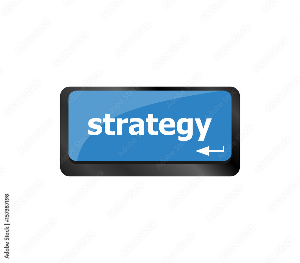 Strategy button on computer keyboard key button Strategy button on computer keyboard key button