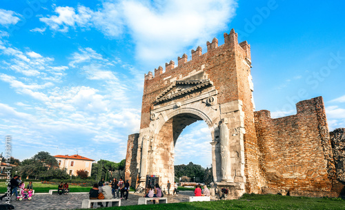 Rimini Ancient Arch of Augustus. City tour
