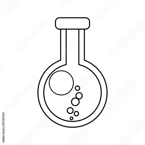 Chemistry flask glass icon vector illustration graphic design