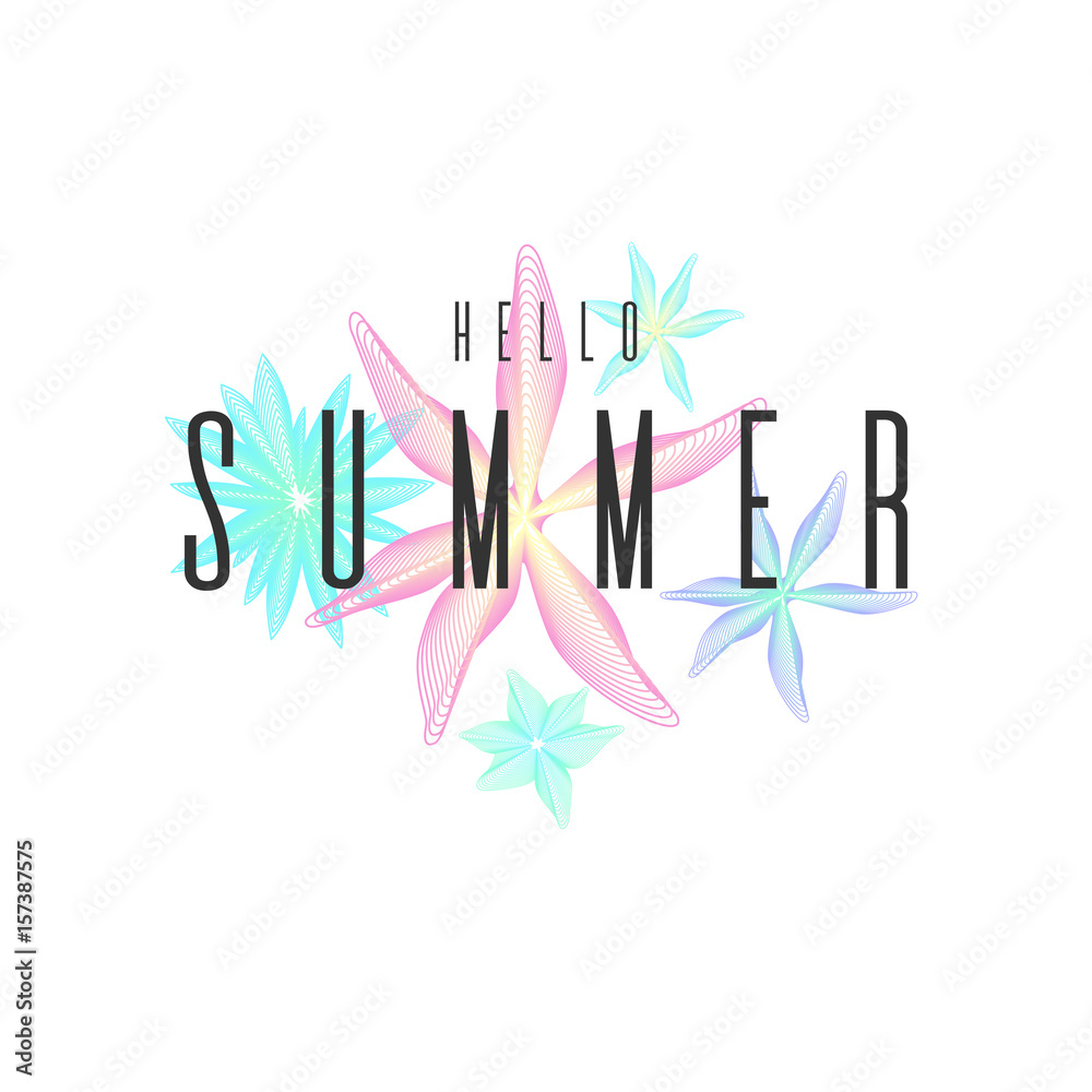 Hello Summer. Stylish poster, trendy graphics. Hello Summer. Stylish poster, trendy graphics.