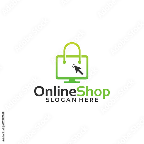 Modern Online Shop Logo designs Template, vector illustration