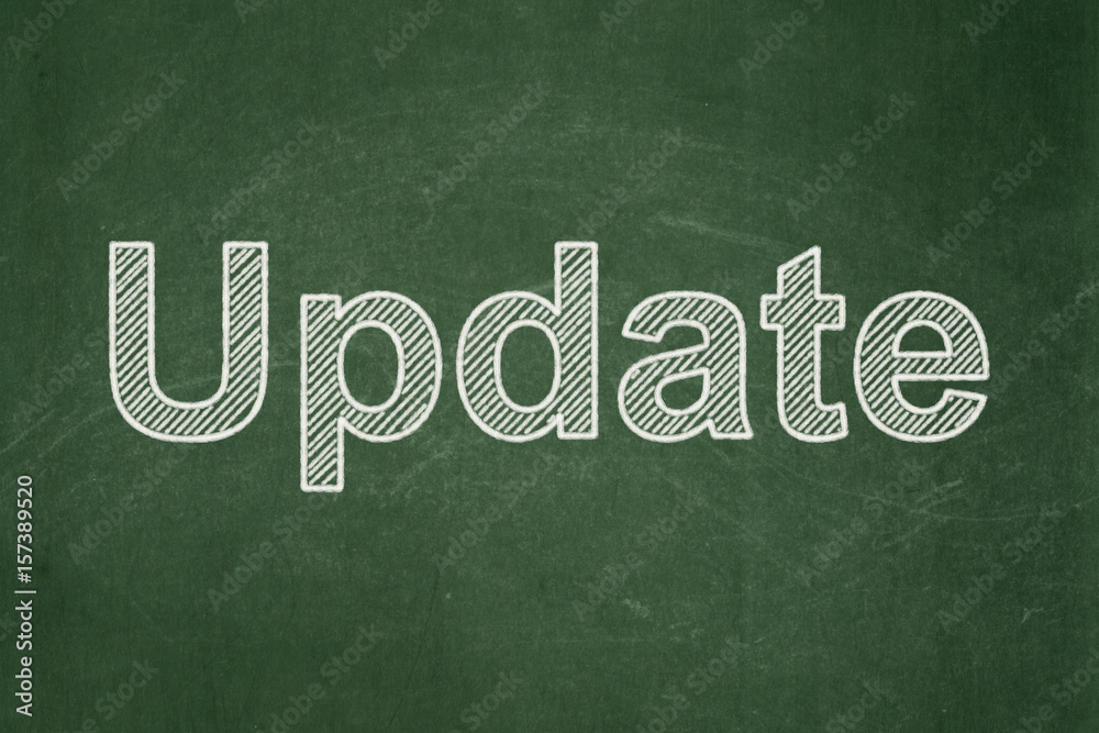 Web design concept: Update on chalkboard background Web design concept: Update on chalkboard background