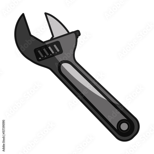 Wrench tool adjustable icon vector illustration graphic design