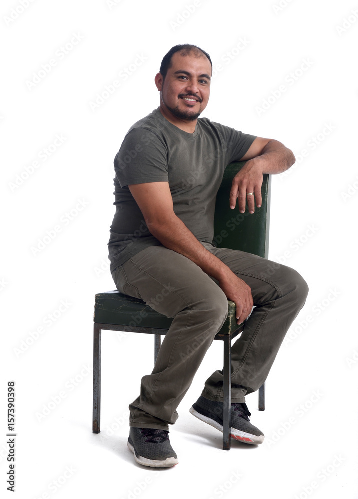 Portrait of a latin man on white background Portrait of a latin man on white background