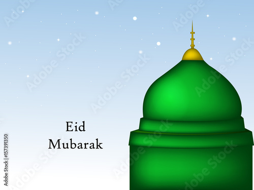 Illustration of mosque for eid