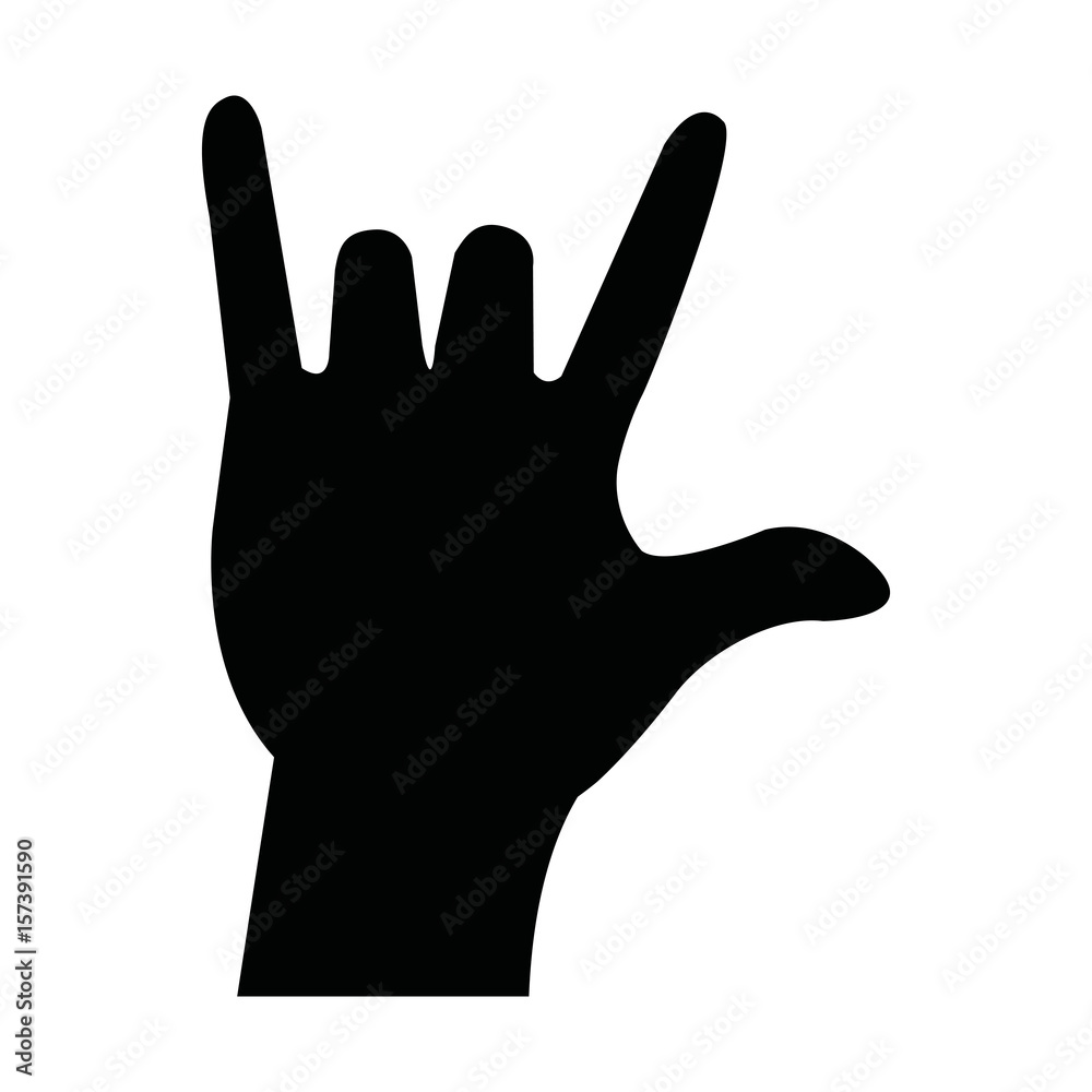 hand in rock n roll sign, man hand rock gesture vector illustration hand in rock n roll sign, man hand rock gesture vector illustration
