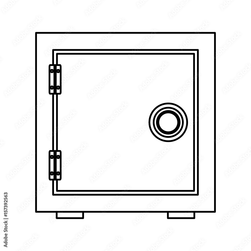 security concept with metal closed box bank safe money vector illustration security concept with metal closed box bank safe money vector illustration