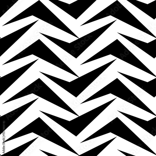 Seamless black and white vector geometric pattern. 
