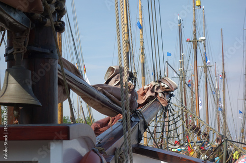 Sailing ships at the Hanse Sail in Rostock, Germany