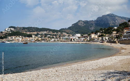 View of the bay of Port de Soller, Spain