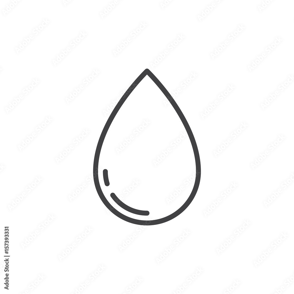 Water drop line icon, outline vector sign, linear style pictogram isolated on white. Symbol, logo illustration. Editable stroke. Pixel perfect Water drop line icon, outline vector sign, linear style pictogram isolated on white. Symbol, logo illustration. Editable stroke. Pixel perfect