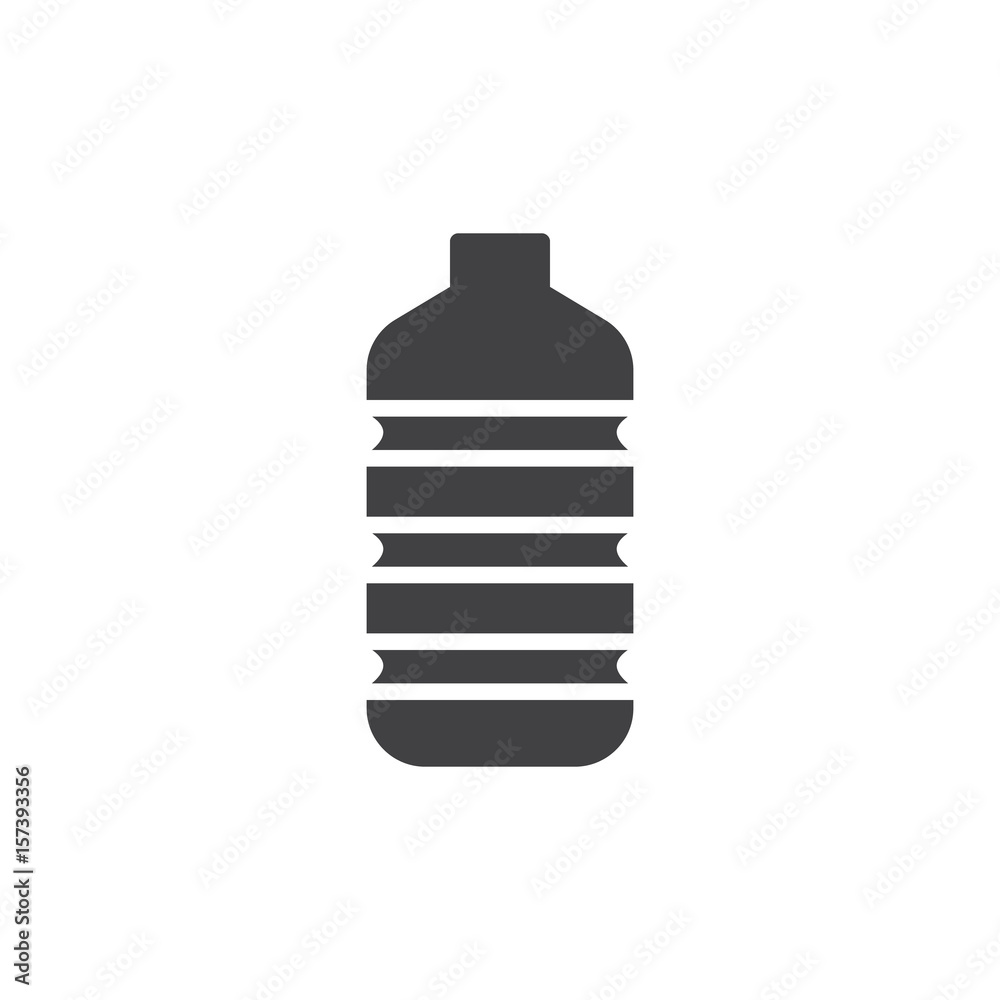 Plastic water bottle icon vector, filled flat sign, solid pictogram isolated on white. Symbol, logo illustration. Pixel perfect Plastic water bottle icon vector, filled flat sign, solid pictogram isolated on white. Symbol, logo illustration. Pixel perfect