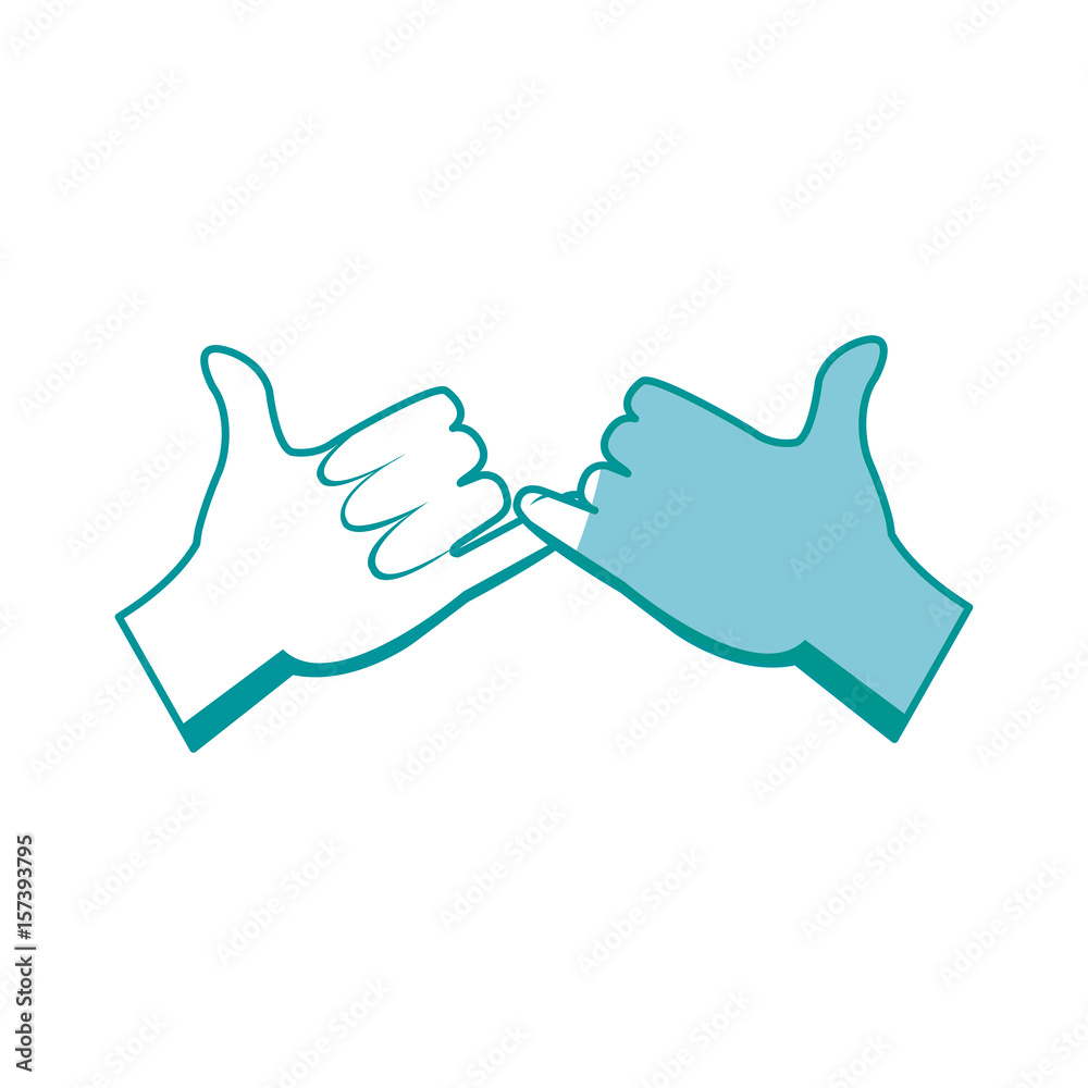 drawing hands with pinky promise gesture icon vector illustration drawing hands with pinky promise gesture icon vector illustration