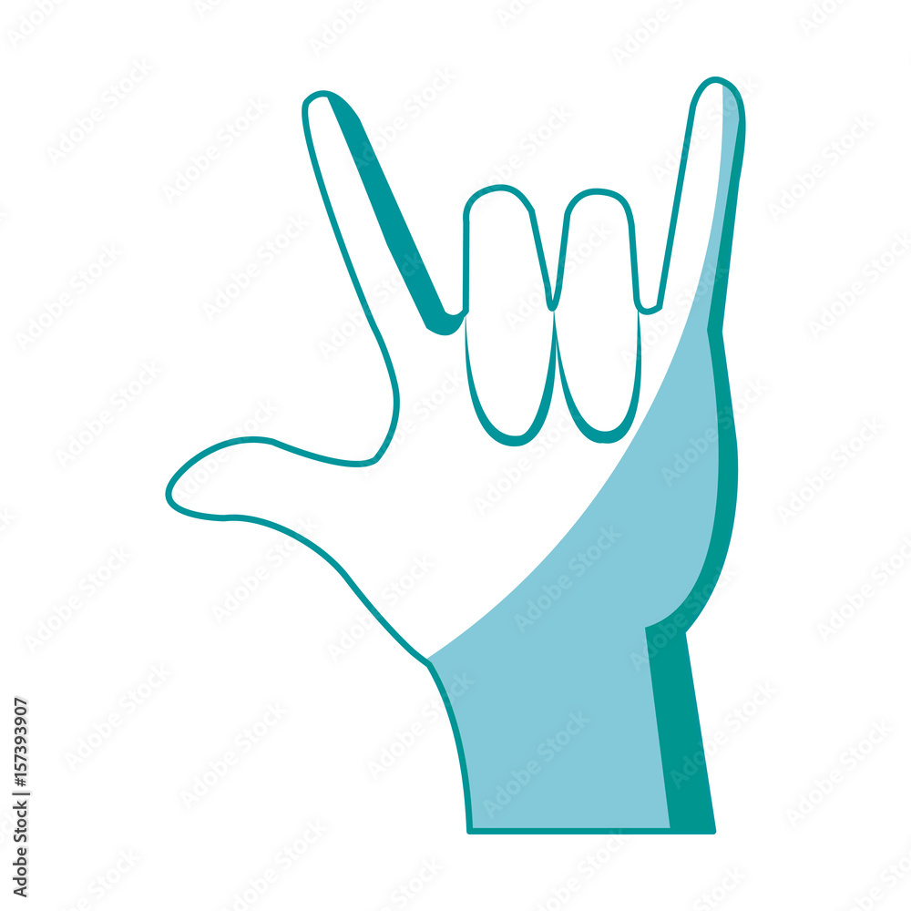 hand man rock n roll gesture music icon vector illustration hand man rock n roll gesture music icon vector illustration
