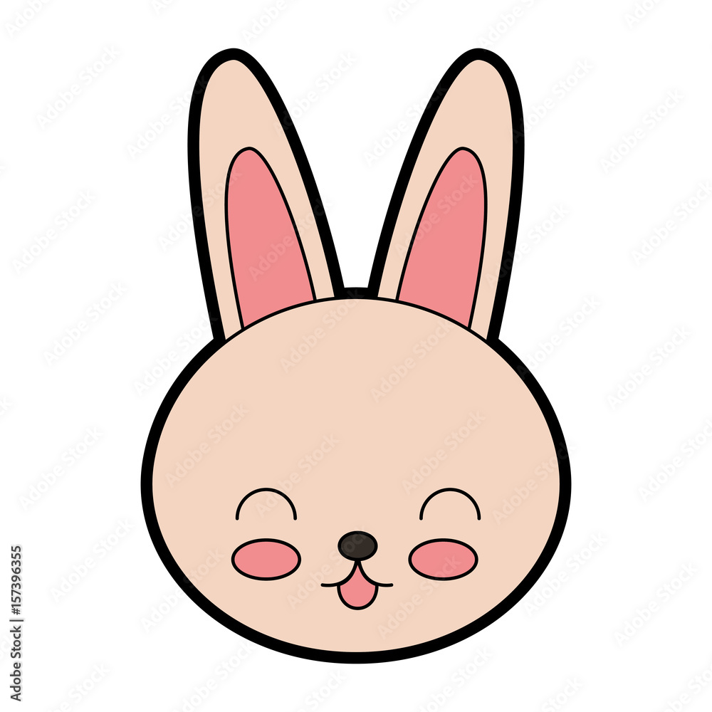 cute color rabbit face cartoon graphic design cute color rabbit face cartoon graphic design