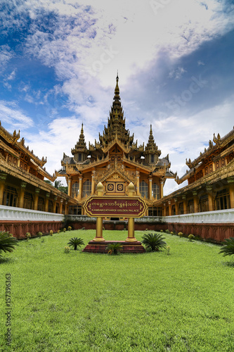 Kambawzathardi Golden Palace In Bago,Myanmar.
