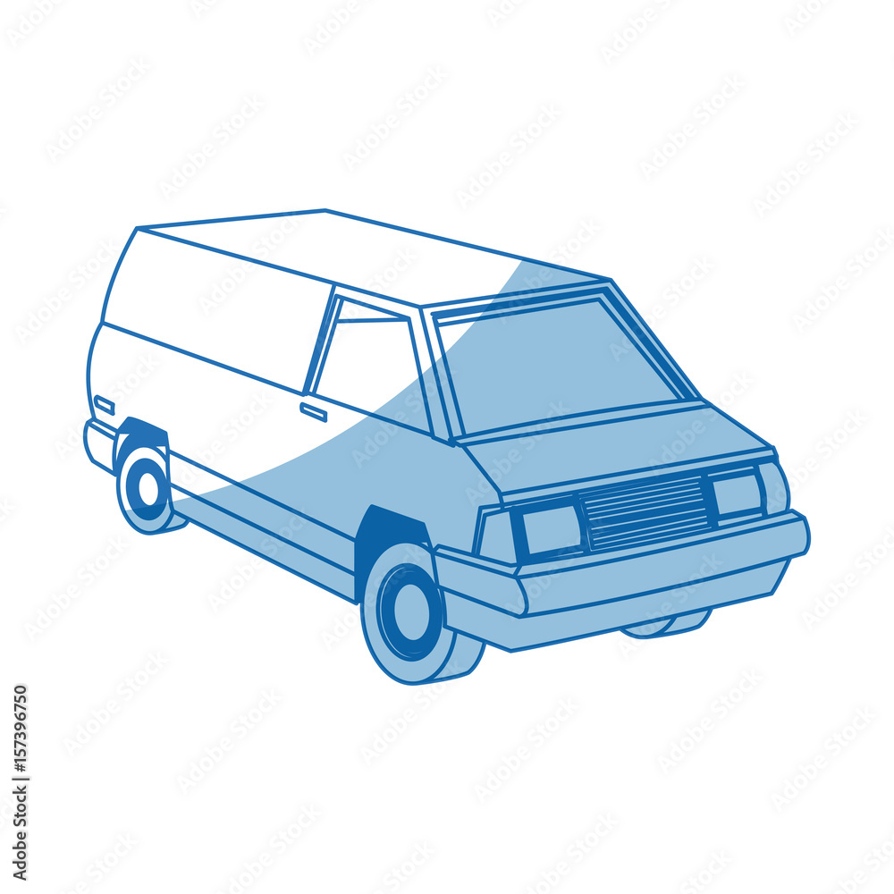 commercial vehicle - delivery van cargo transport vector illustration commercial vehicle - delivery van cargo transport vector illustration