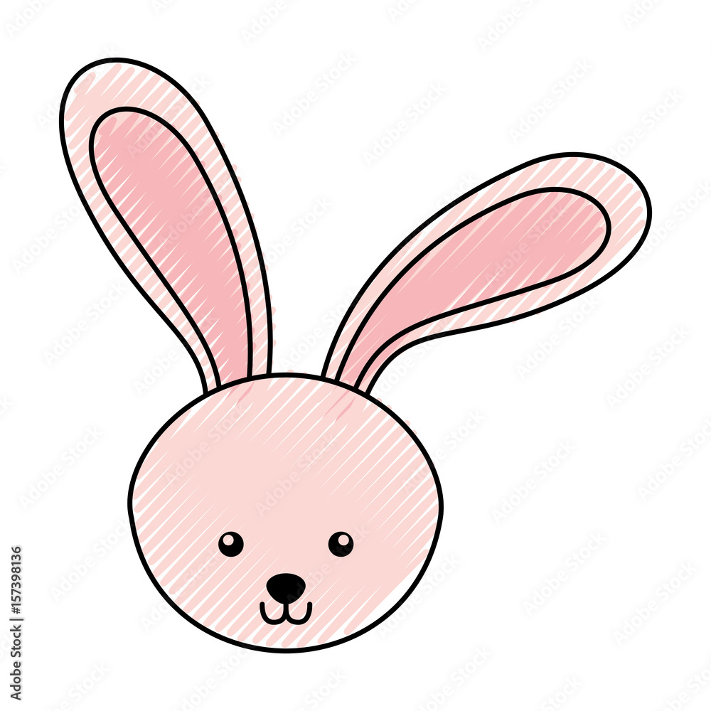 cute scribble rabbit face cartoon graphic design cute scribble rabbit face cartoon graphic design