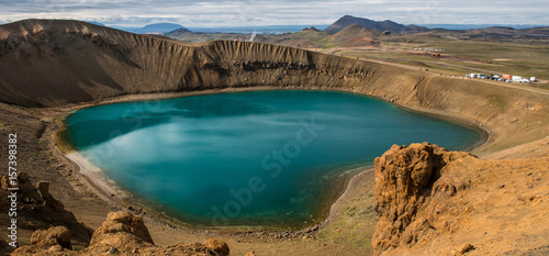 Krafla volcano crater, Iceland
