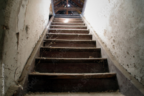 Old stairs to the attic