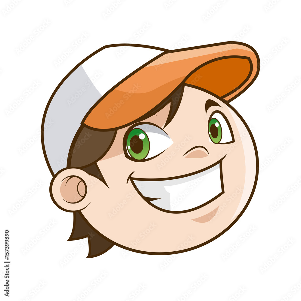 laughing boy face kid happiness expression image vector illustration laughing boy face kid happiness expression image vector illustration