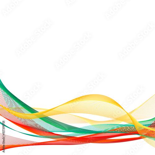 Vector template linear background with Lithuania tricolor
