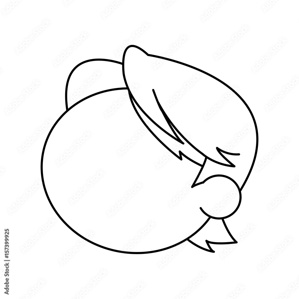 outline head boy little hair style vector illustration outline head boy little hair style vector illustration