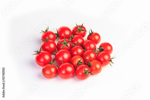 Fresh tomatoes isolated on white background