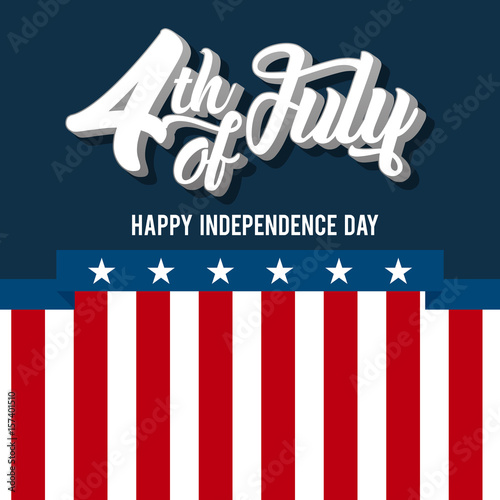 4th Of July American Independence Day Vector Illustration