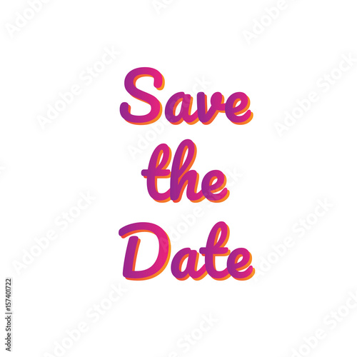 save the date vector banner, t-shirt design