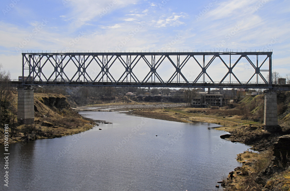 railway bridge on Russian-Estonian border