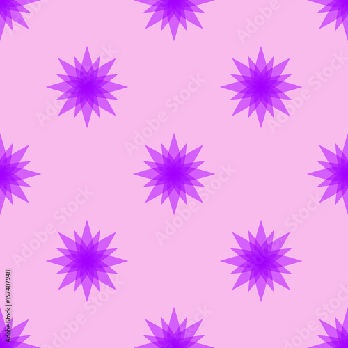 Seamless Floral Pattern Purple on Rose