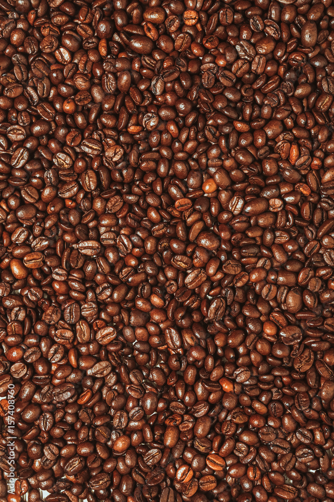 Dark many roasted coffee beans texture background Dark many roasted coffee beans texture background