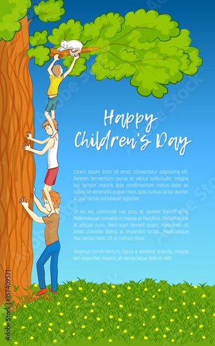 Vector illustration. Childrens Day
