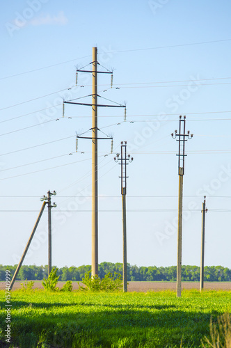 Supports for overhead power transmission lines