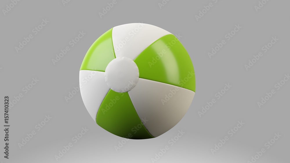 3d rendering Beach ball isolated on the white background 3d rendering Beach ball isolated on the white background
