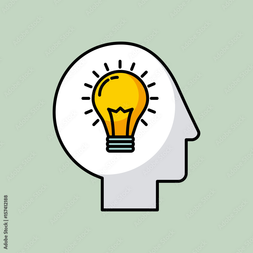lightbulb head silhouette mind idea concept image vector illustration design lightbulb head silhouette mind idea concept image vector illustration design