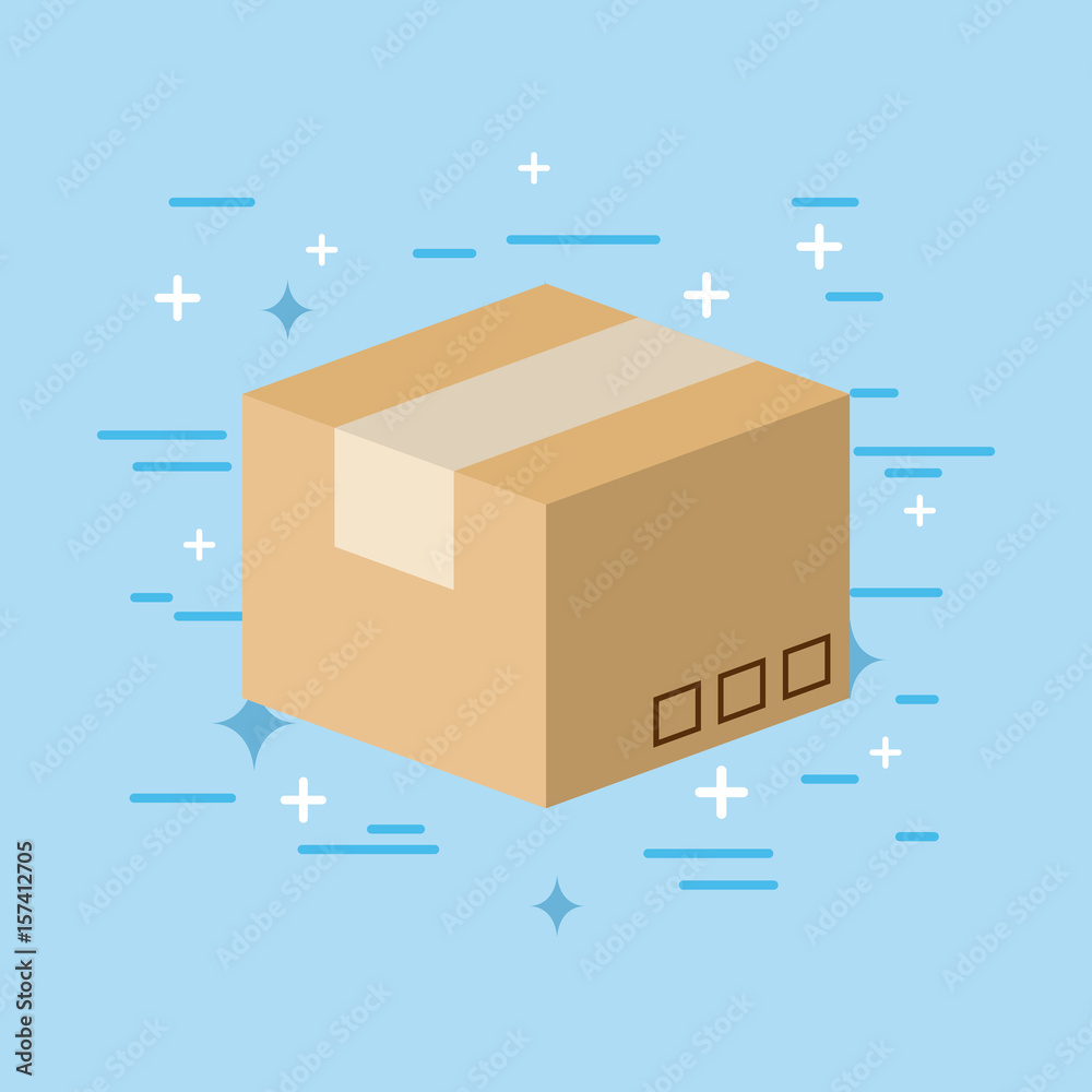 box flat image icon vector illustration design graphic