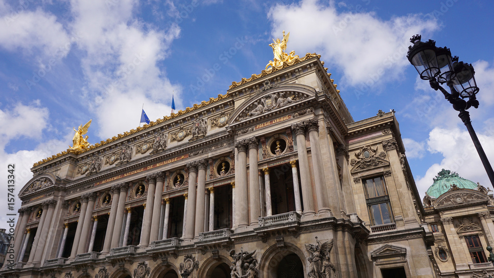 Photo of Opera , Palais Garnier on a cloudy spring morning, Paris, France Photo of Opera , Palais Garnier on a cloudy spring morning, Paris, France