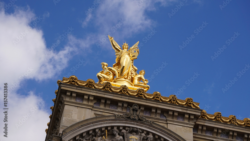 Photo of Opera , Palais Garnier on a cloudy spring morning, Paris, France