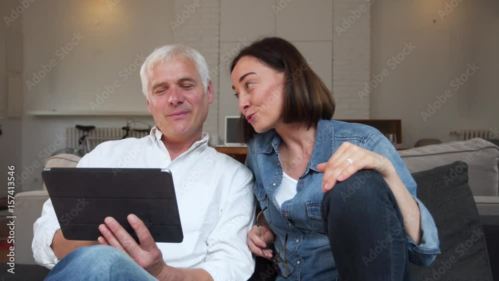 Senior couple using a Tablet pc Senior couple using a Tablet pc