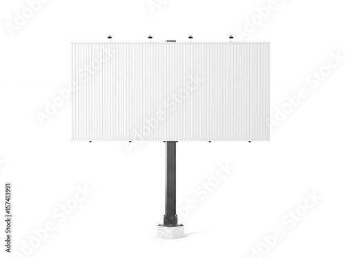 Blank white trivision billboard mockup, 3d rendering. Empty tri vision bill board design mock up isolated. Clear rotating prisma sign template. Sroll panels on plain city banner frame of prismavision photo