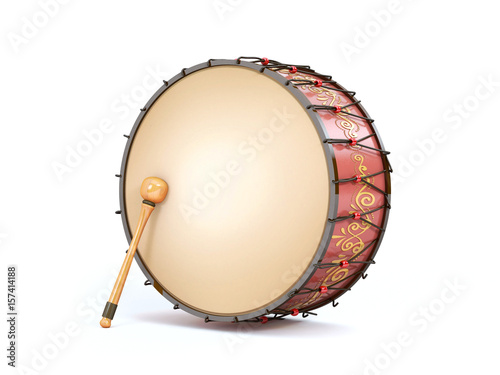 Ramadan drum 3D Rendered Isolated