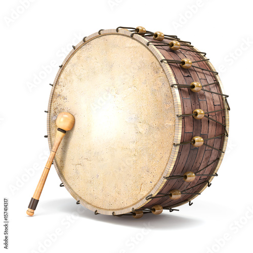 Ramadan drum 3D Rendered Isolated