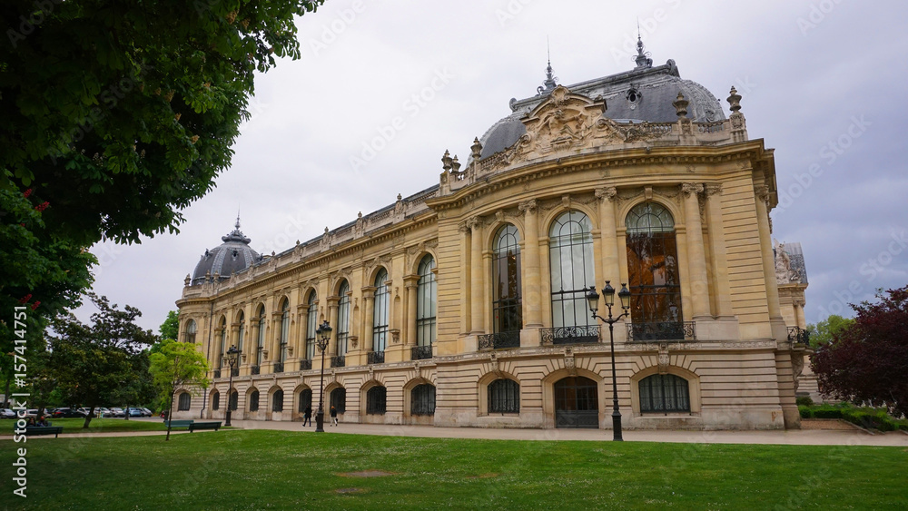 Photo of famous Grande Palais on a spring morning, Paris, France