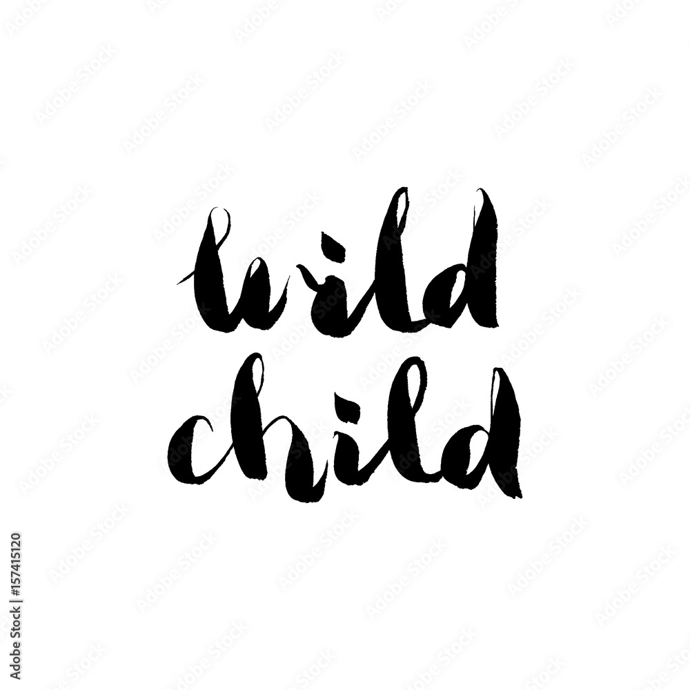 Hand lettering - wild child vector Hand lettering - wild child vector