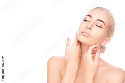 Young woman beauty and spa skin care